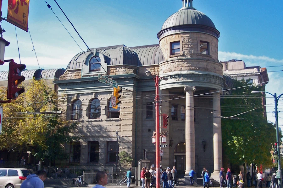 Carnegie Community Centre, a prominent building in Vancouver's Downtown Eastside