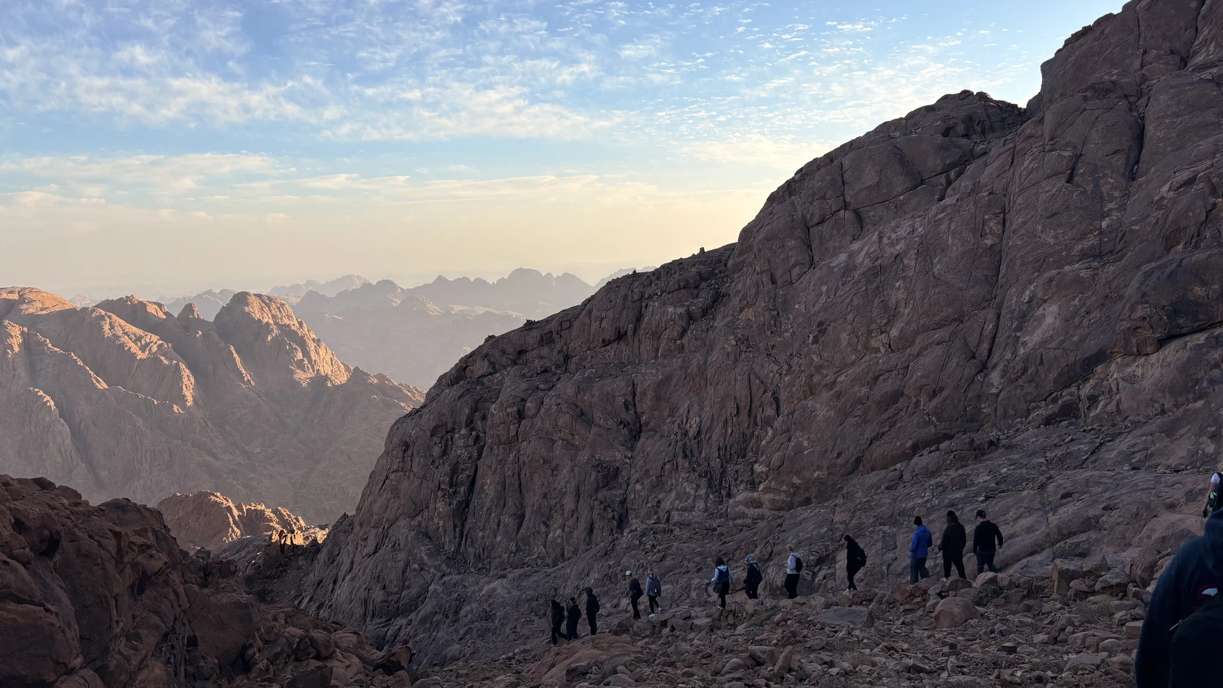 Hikers on mount Sinai