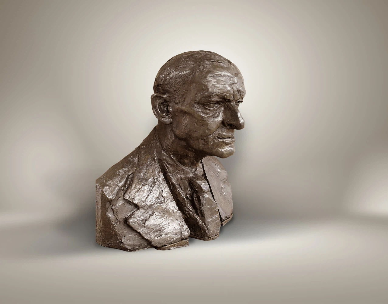 T. S. Eliot, 1952 bronze bust by Jacob Epstein.