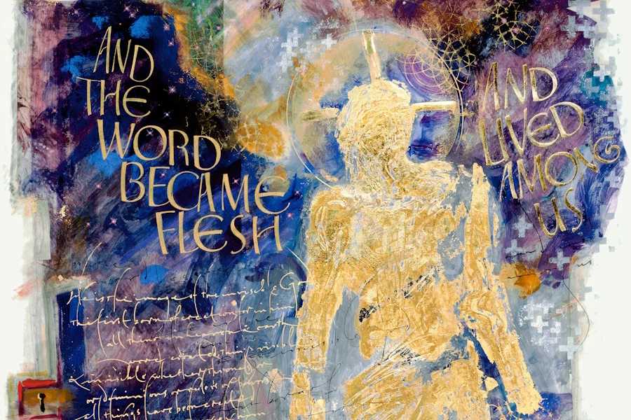 Segment of Word Made Flesh, an illumination from The Saint John's Bible